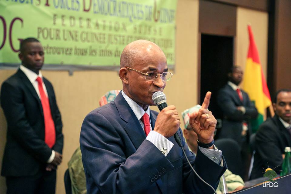 Cellou Dalein Diallo lors de son meeting à Genève le 17 Octobre 2014-Photo: UFDG