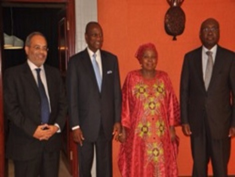 Président Alpha Condé et ses hôtes au palais Sékoutoureya