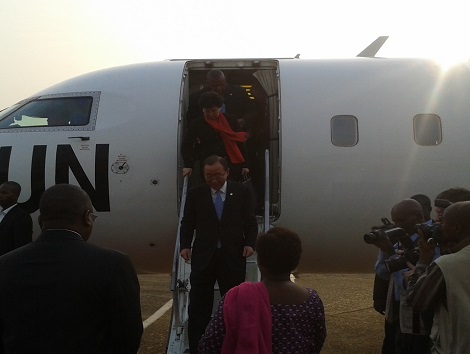Arrivée de Banki Moon