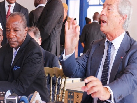 Alpha Condé et Vincent Bolloré