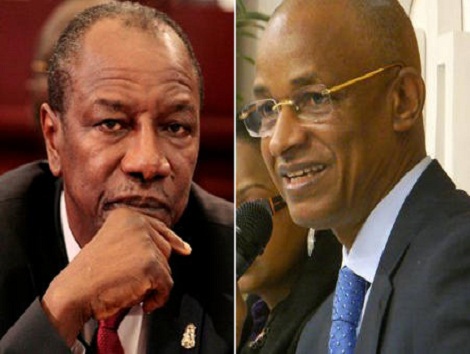 De gauche à droite,le Président Alpha Condé et son Opposant Cellou Dalein Diallo