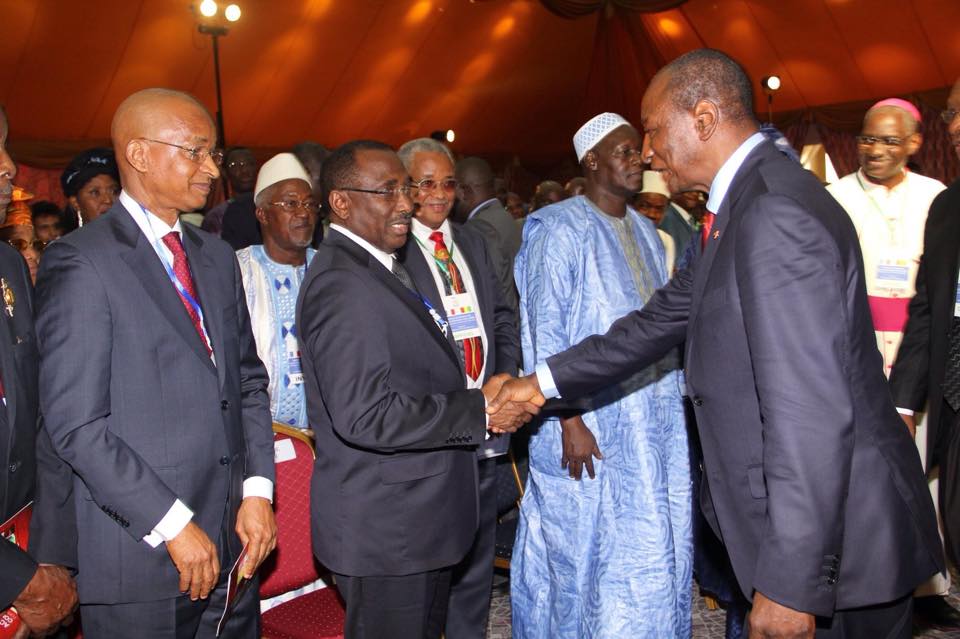 Sidya Touré et le président Alpha Condé