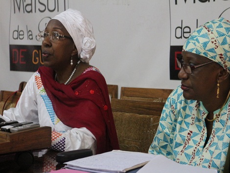 De gauche à droite, Hadja Biya Diallo et Hadja Faafa Baldé