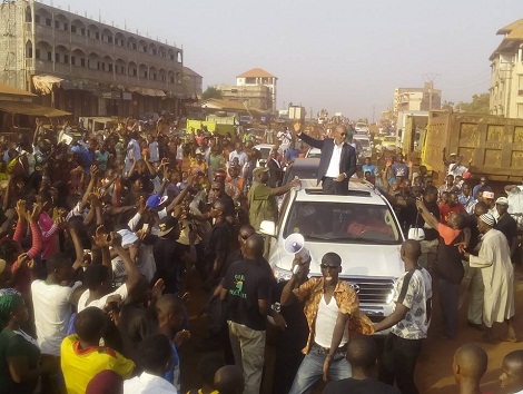 Feature image Cellou Dalein Diallo, président de l'UFDG, lors de sa tournée à la Cimenterie