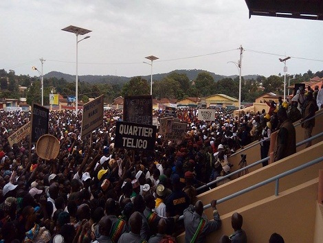 Mobilisation des citoyens de Mamou pour l'arrivée du Chef de l'Etat, photo Afrcaguinee.com