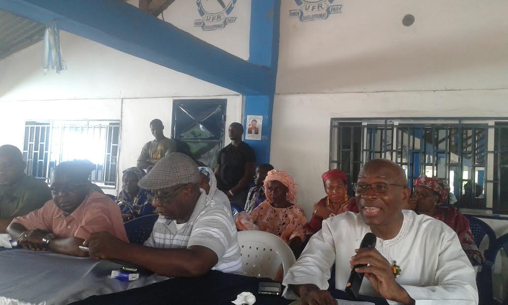 Feature image Saikou Yaya Barry lors d'une assemblée générale de l'UFR à Conakry-Photo: Bah Aissatou