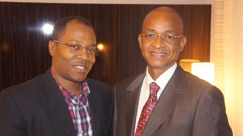 Le député Ousmane Gaoual et Cellou Dalein Diallo de l'Union des forces démocratiques de guinée (UFDG)