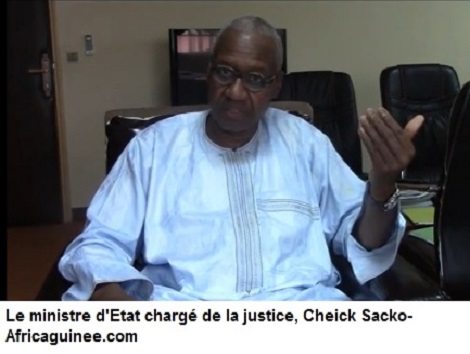 Feature image Cheick Sacko,ministre de la Justice, Photo-Boubacar Diallo, Africaguinee.com