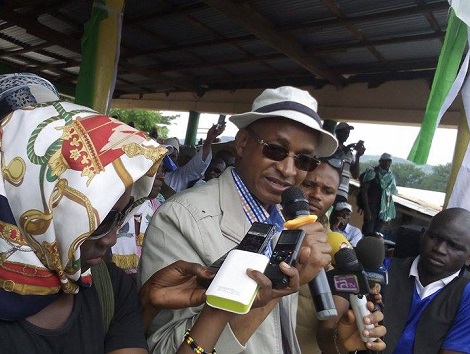 Cellou Dalein Diallo lors de son meeting à Dabola