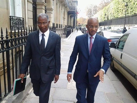 Cellou Dalein Diallo (D) Bah Oury (G)