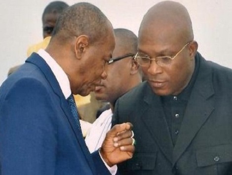 Alpha Condé et son Ministre d'Etat Kiridi Bangoura