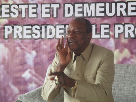 Feature image Alpha Condé au siège du RPG, Photo Boubacar Loudah, Africaguinee.com