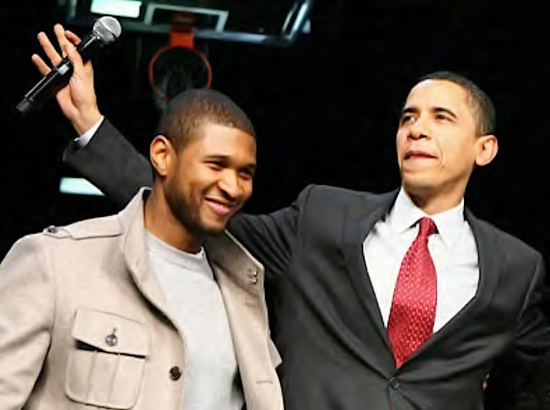 Usher et le président Obama