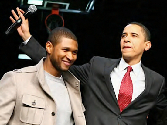 Feature image Usher et le président Obama