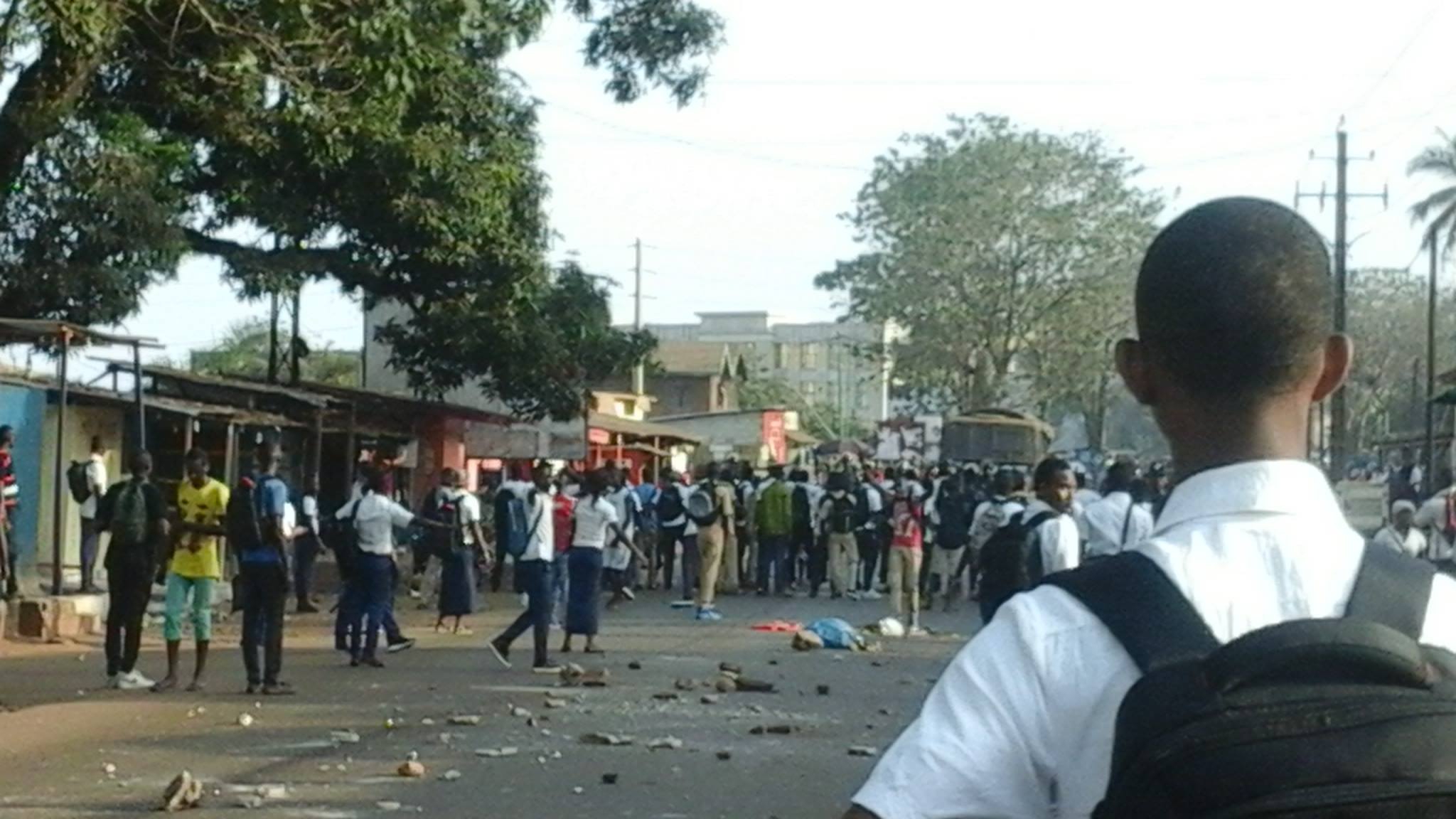 Manifestation d'élèves à Conakry
