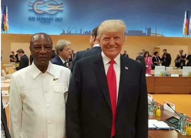Alpha Condé et Donald Trump au sommet du G20 à Hamburg