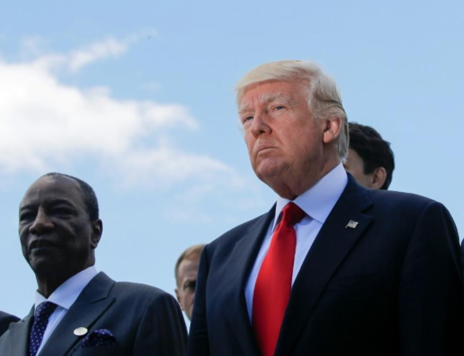 Les Présidents Alpha Condé et Donald Trump