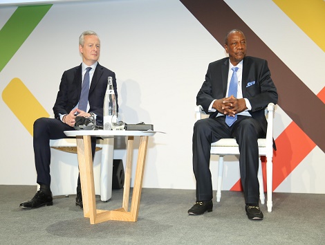 Feature image Le président Alpha Condé aux côtés du ministre français de l'économie, Bruno Lemaire
