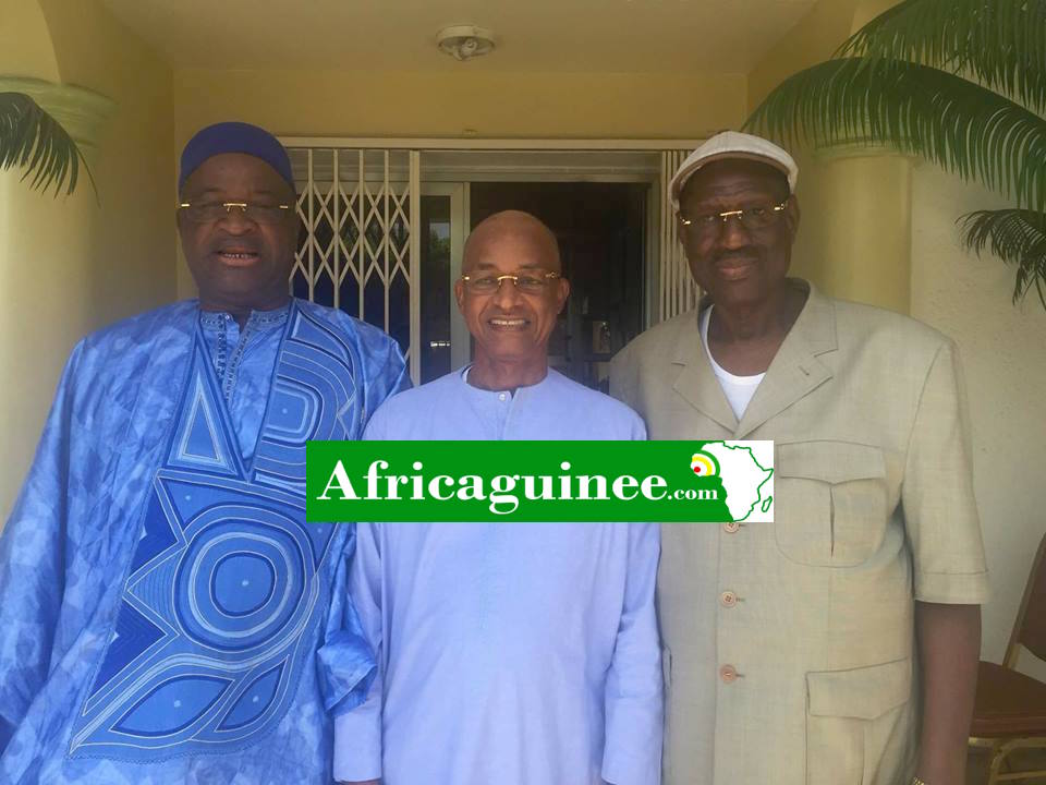 El hadj Mamadou Sylla, Cellou Dalein Diallo et Fodé Bangoura à Conakry