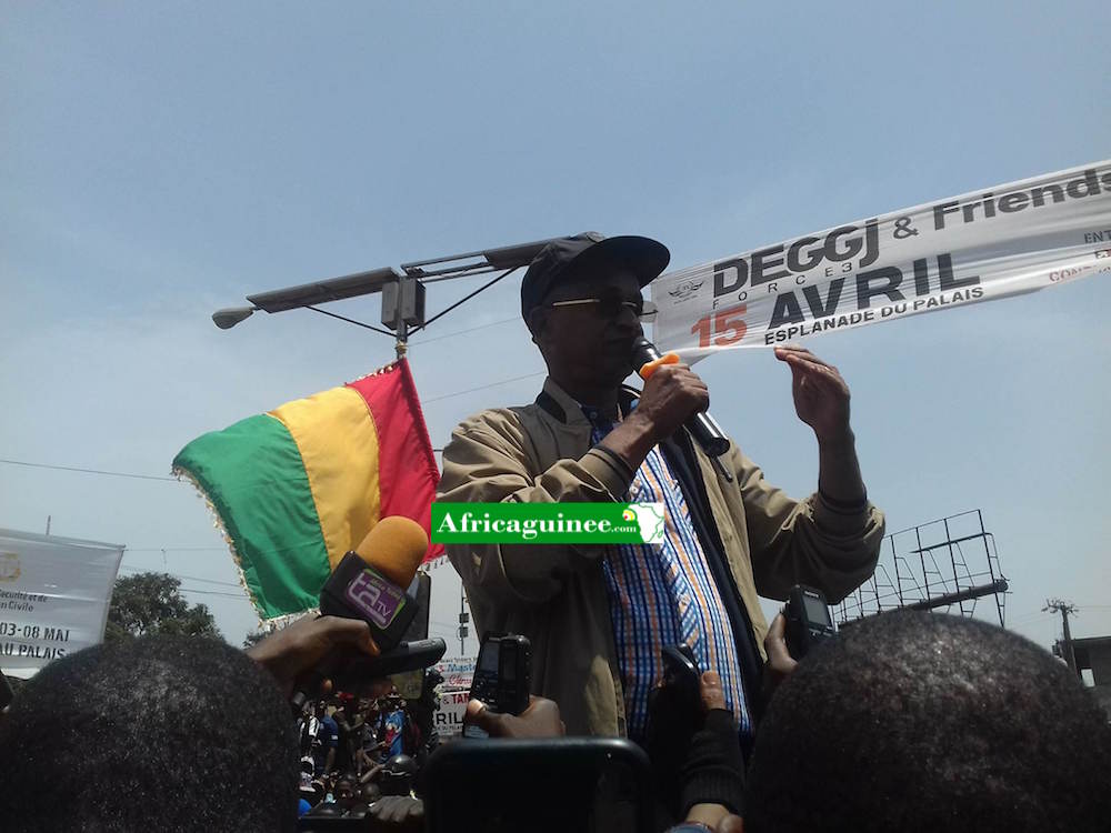 Cellou Dalein Diallo au rond point de Bambéto à Conakry, en marge de la manifestation de l'opposition