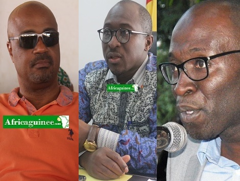 Les ministres Albert Damantang Camara, Mohamed Lamine Doumbouya, khalifa Gassama Diaby