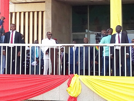 Le président guinéen, Alpha Condé au Palais du Peuple de Conakry