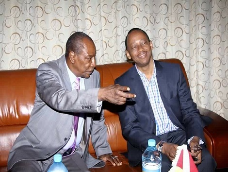 Alpha Condé, le Président guinéen et son premier ministre Mamady Youla
