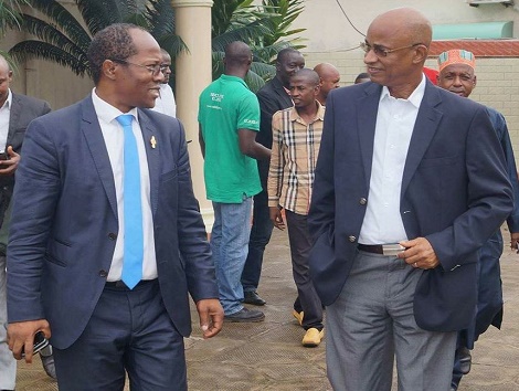 Cellou Dalein Diallo leader de l'UFDG, Conakry, Guinée et son conseiller politique Ousmane Gaoual