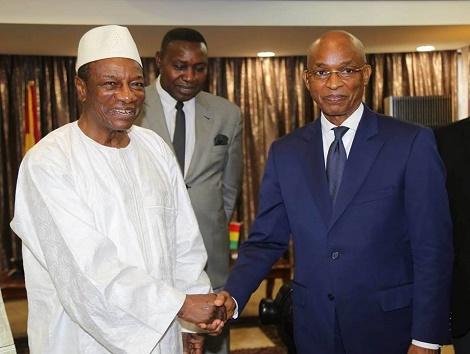 Alpha Condé, le Président de la République de Guinée et Cellou Dalein Diallo