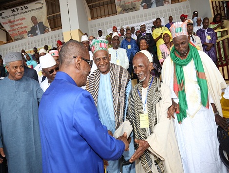 Feature image Alpha Condé, Président de la République de Guinée au stade régional de LABE
