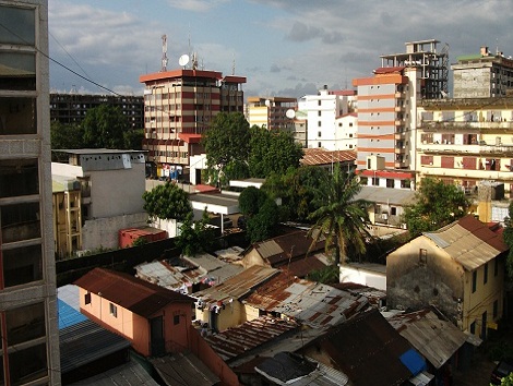 Vue panoramique du centre ville de Kaloum