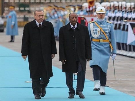 Le Président guinéen, Alpha Condé et Recep Tayyip Erdogan, président de la Turquie