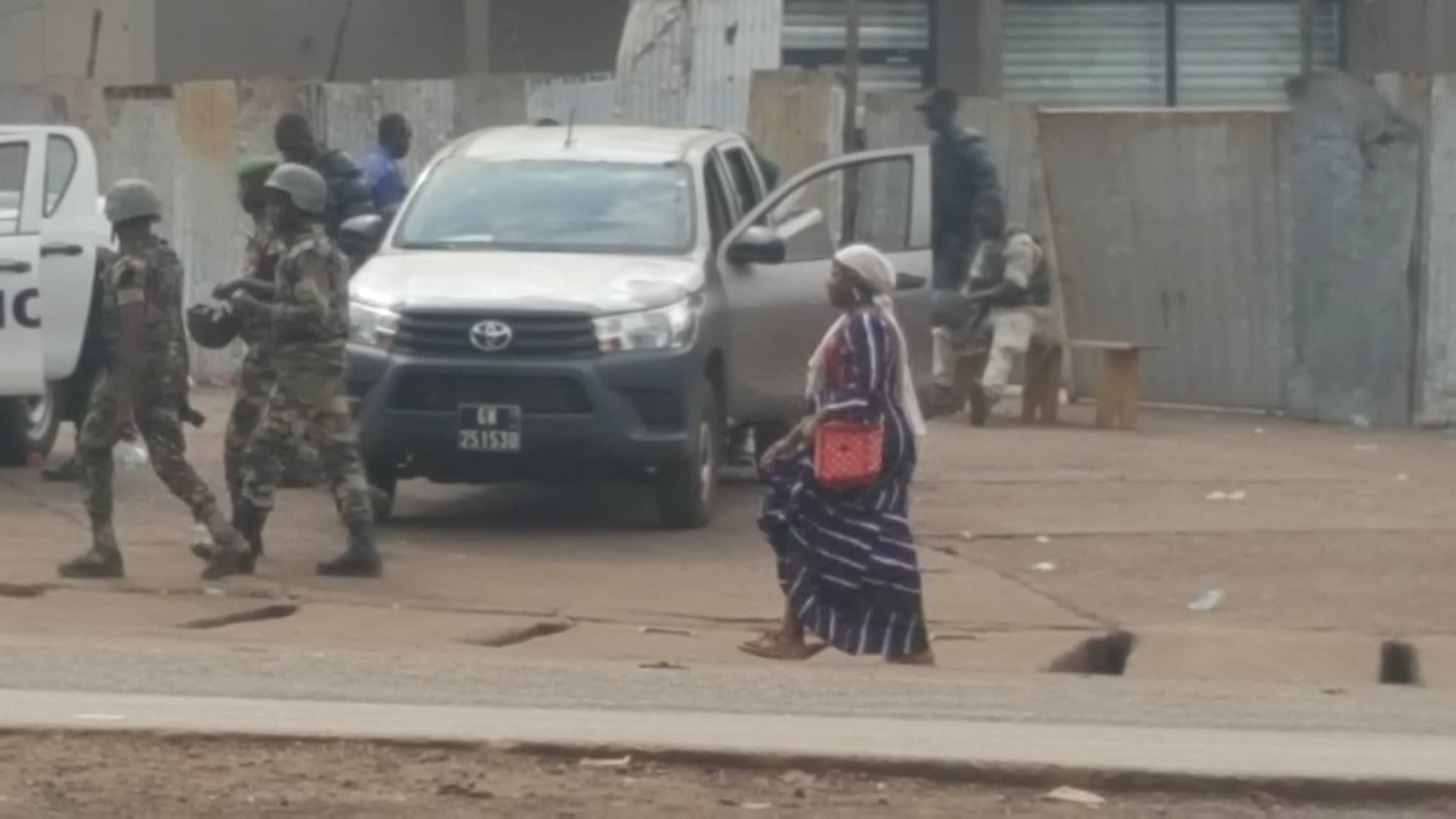 Des éléments des forces de l'ordre à Conakry