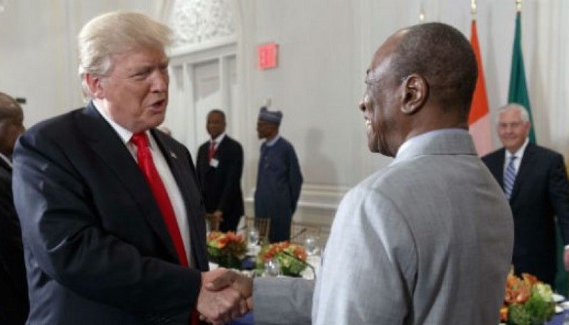 Feature image Les Présidents Donald Trump et Alpha Condé