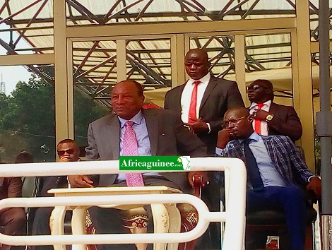 Feature image Alpha Condé, Président de la République de Guinée au lancement de l'IRM de la CNSS