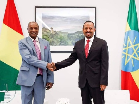 Le Président de la République de Guinée, Alpha Condé et Abiy AHMED, Premier Ministre d'Ethiopie