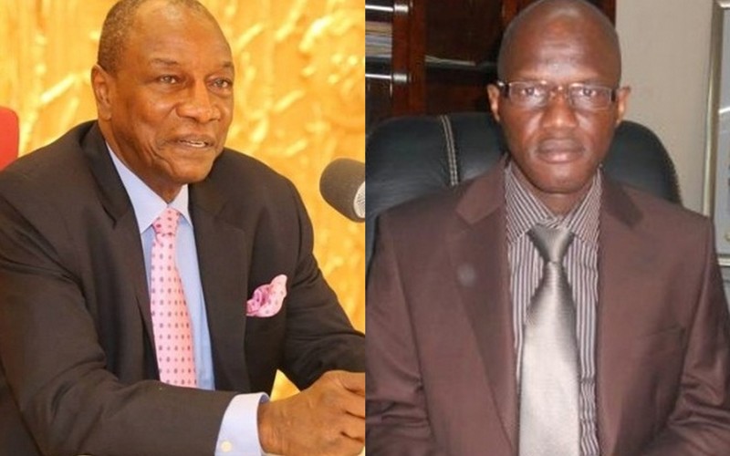Le président de la République, Pr Alpha Condé et le ministre de la Ville Ibrahima Kourouma