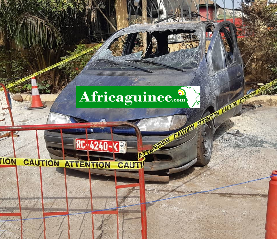 Feature image Voiture ayant explosé à Matoto