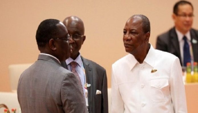 Alpha Condé, Président de la République de Guinée et Macky Sall, président de la république du Sénégal