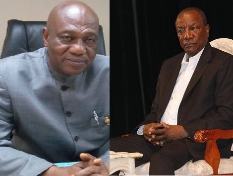 Alpha Condé, Président de la République de Guinée  et Amadou Damaro Camara