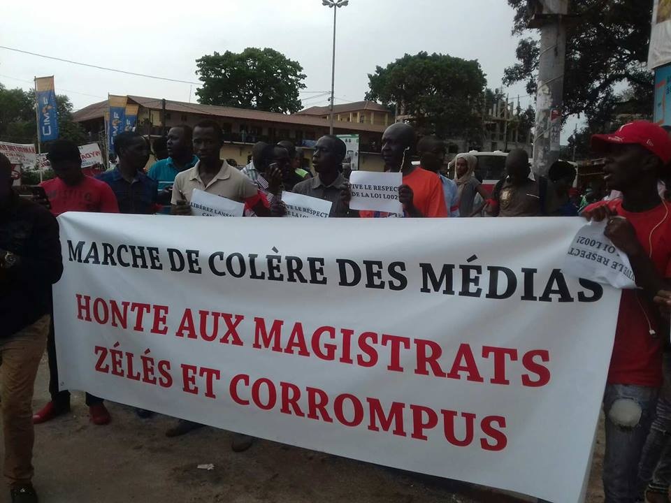 Des journalistes guinéens manifestent à Conakry