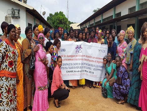 L’ONG National Democratic Institue (NDI), le cadre de concertation des filles/ femmes des partis politiques de Guinée (CCFPPG)