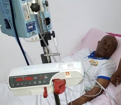 Aboubacar Soumah Secrétaire Général du SLECG alité sur son lit d'hôpital