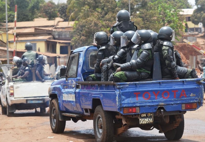 Des agents de la gendarmerie guinéenne en opération