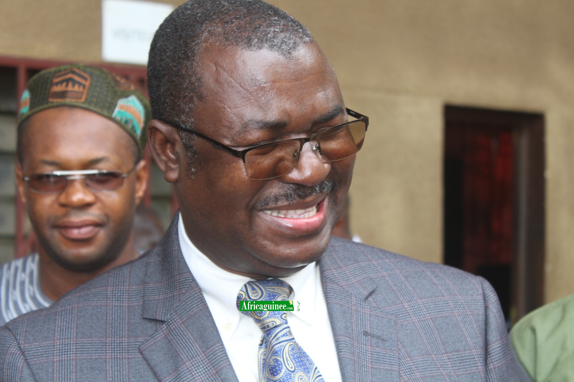 Feature image L'opposant guinéen; Faya Milimono à sa sortie du TPI de Kaloum, mardi 13 août 2019, Photo Aissatou Bah Africaguinee.com