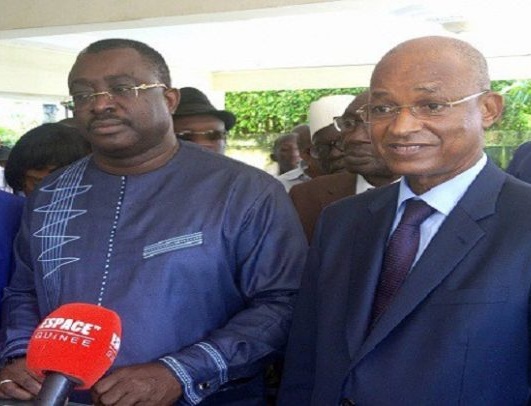 Salifou Kébé, président de la CENI et Cellou Dalein Diallo, chef de file de l'opposition