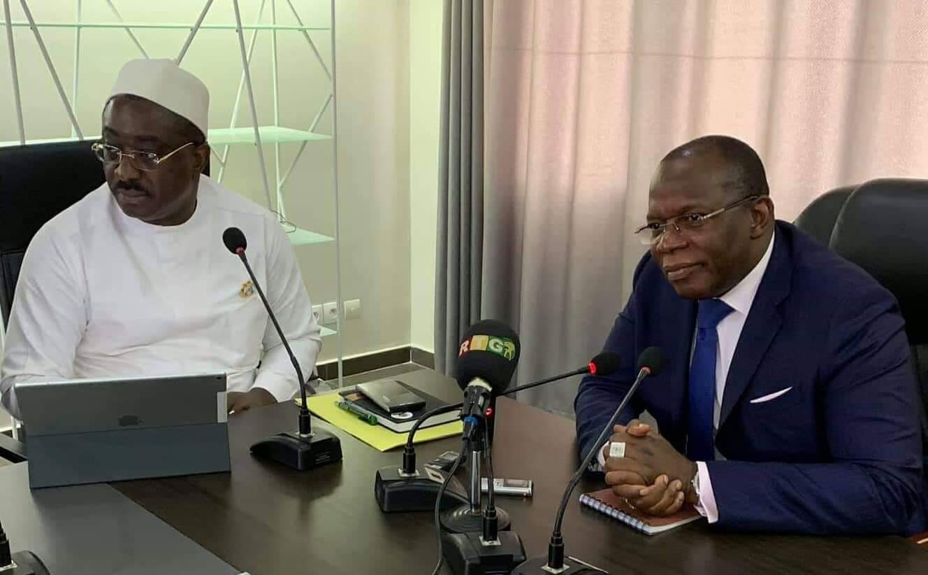 Feature image Le Premier Ministre guinéen, Ibrahima Kassory Fofana et le président de la CENI Salifou Kébé