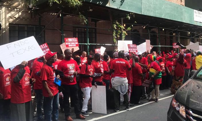 Des guinéens manifestent à New-York contre le référendum constitutionnel