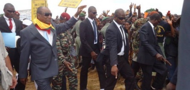 Feature image Le président de la République de Guinée, Pr Alpha Condé lors d'un déplacement dans la ville de Kankan
