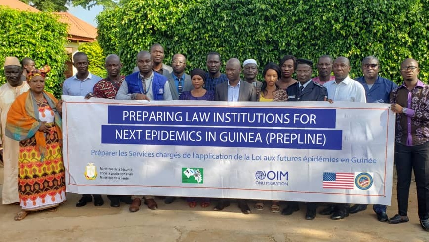 Feature image Des participants à l'atelier de Kindia sur la protection civile